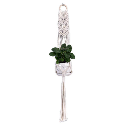 Macrame Plant Flower Pot Holder Hanger Hanging Planter Basket Hemp Rope Braided - #05.