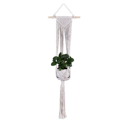 Macrame Plant Flower Pot Holder Hanger Hanging Planter Basket Hemp Rope Braided - #05.