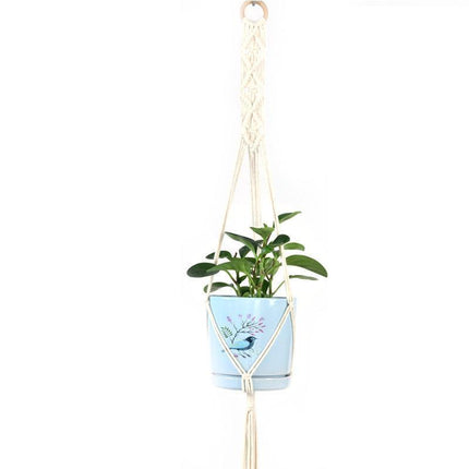 Macrame Plant Flower Pot Holder Hanger Hanging Planter Basket Hemp Rope Braided - #05.