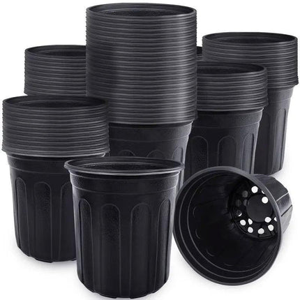 100PCS Black Gallon Soft Plastic Planter Bag Garden Nursery Pot Balcony Grow Bag.