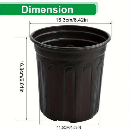 100PCS Black Gallon Soft Plastic Planter Bag Garden Nursery Pot Balcony Grow Bag.