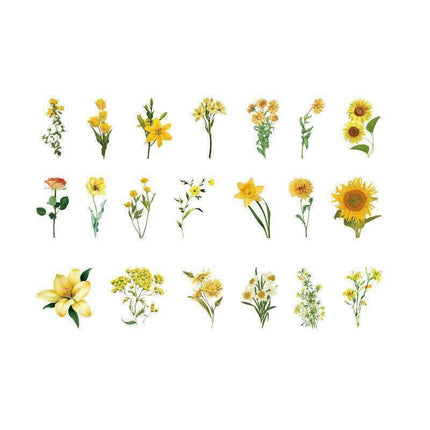 Scrapbooking Flower Stickers Pet Transparent Sticker - A.