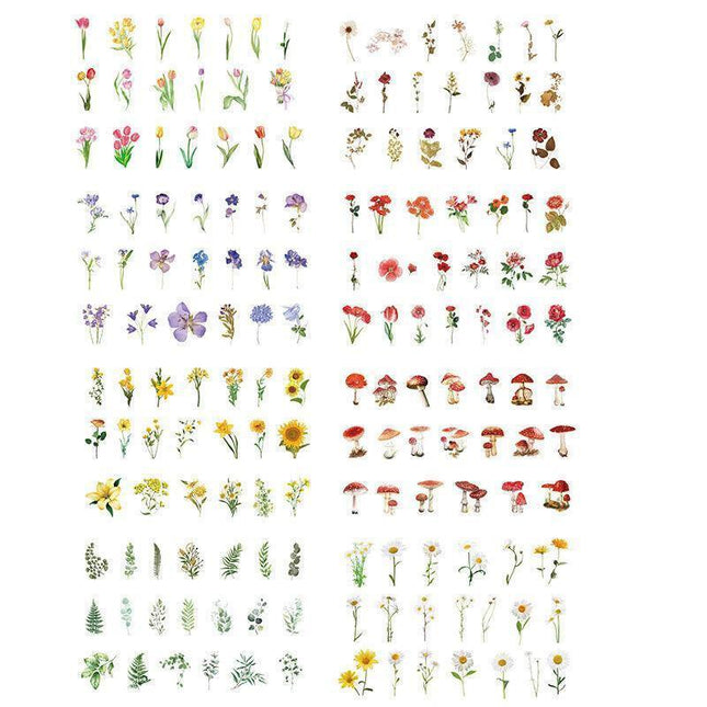 Scrapbooking Flower Stickers Pet Transparent Sticker - B.