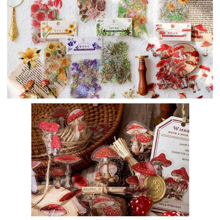 Scrapbooking Flower Stickers Pet Transparent Sticker - D.