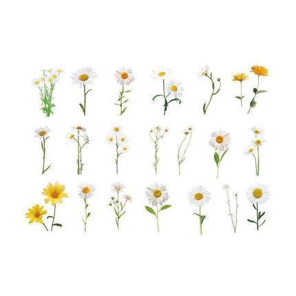 Scrapbooking Flower Stickers Pet Transparent Sticker - E.