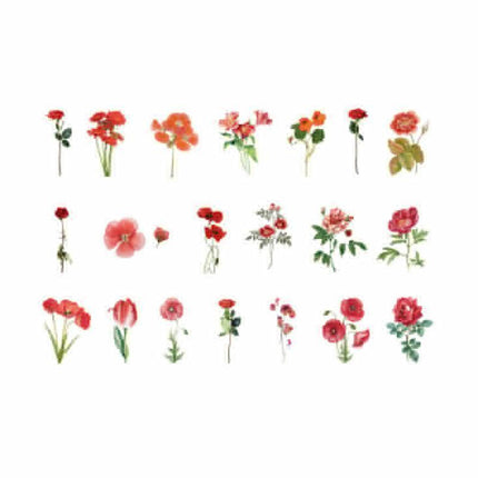 Scrapbooking Flower Stickers Pet Transparent Sticker - G.