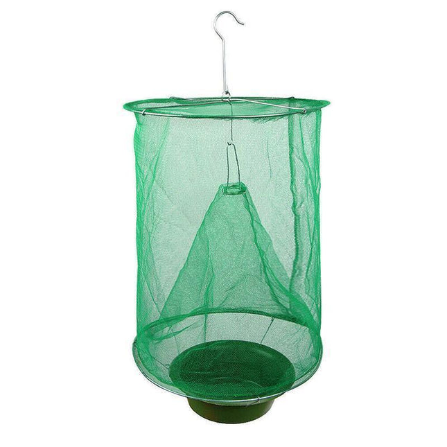 6PCS Reusable Hanging Fly Trap Net Cage Insect Catcher for Garden Farm Outdoor Use.