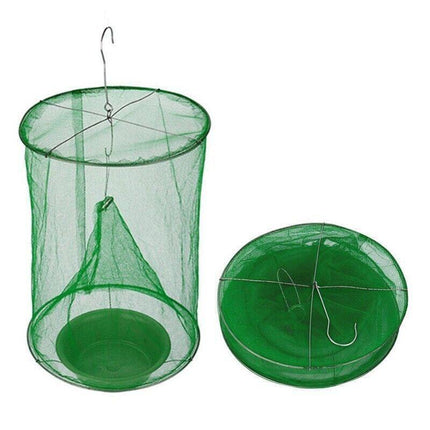6PCS Reusable Hanging Fly Trap Net Cage Insect Catcher for Garden Farm Outdoor Use.