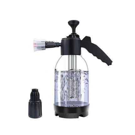 2L Car Wash Foam Sprayer Hand Held Pump Wash Spray Bottle Snow Foam Detailing - White.