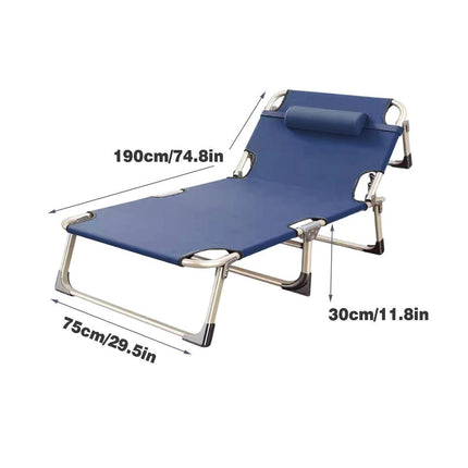 Multifunctional Recliner Folding Bed Lounge Chair for Lunch Break Relaxation.
