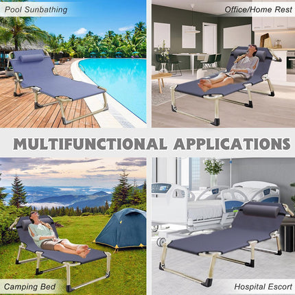 Multifunctional Recliner Folding Bed Lounge Chair for Lunch Break Relaxation.