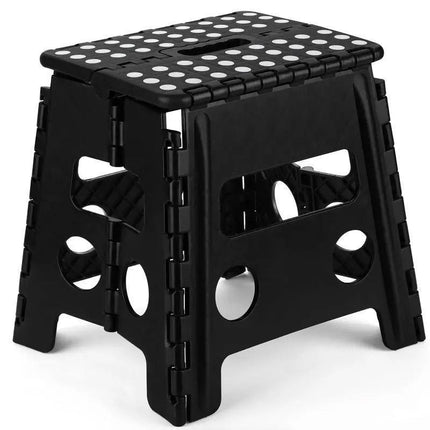 Portable Folding Plastic Stool Lightweight Collapsible Chair for Outdoor Travel - Blue.