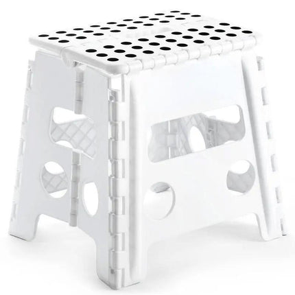 Portable Folding Plastic Stool Lightweight Collapsible Chair for Outdoor Travel - Blue.