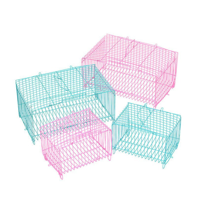 Small Bird Transport Collapsible Cage Travel Pet Carrier Portable Folding Cage - S.