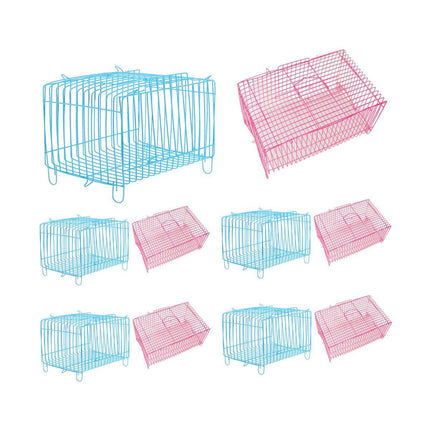 Small Bird Transport Collapsible Cage Travel Pet Carrier Portable Folding Cage - S.