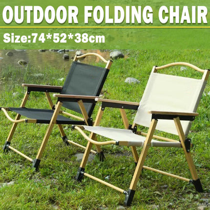 Outdoor Folding Chair Portable Camping Seat Compact Foldable Chair for Picnic - Khaki.