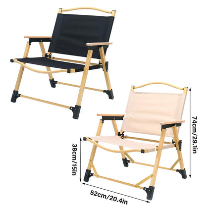 Outdoor Folding Chair Portable Camping Seat Compact Foldable Chair for Picnic - Khaki.