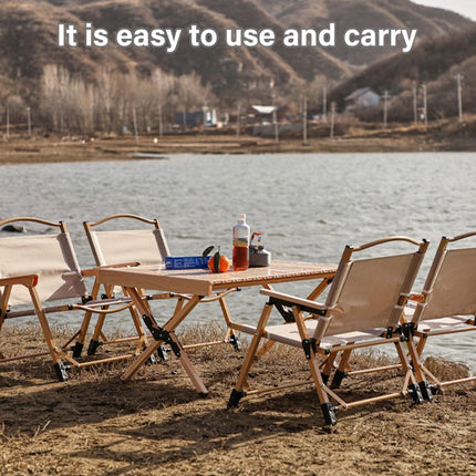 Outdoor Folding Chair Portable Camping Seat Compact Foldable Chair for Picnic - Khaki.