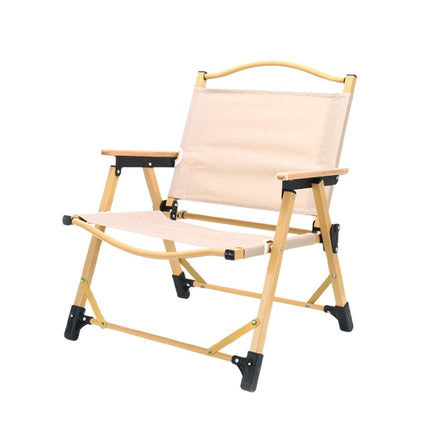 Outdoor Folding Chair Portable Camping Seat Compact Foldable Chair for Picnic - Khaki.