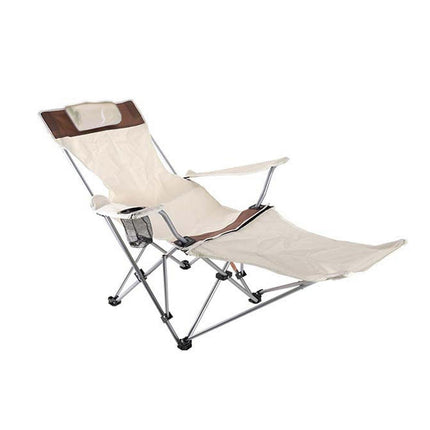 Outdoor Folding Recliner Portable Beach Camping Chair for Sitting and Lying.