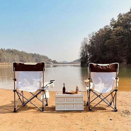 Outdoor Folding Recliner Portable Beach Camping Chair for Sitting and Lying.