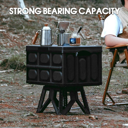 Foldable Stool Portable Fishing Stool Compact Folding Small Bench Outdoor Seat - Black.