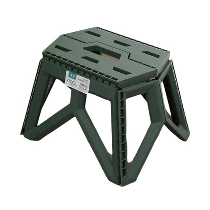 Foldable Stool Portable Fishing Stool Compact Folding Small Bench Outdoor Seat - Black.