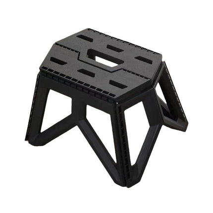 Foldable Stool Portable Fishing Stool Compact Folding Small Bench Outdoor Seat - Black.