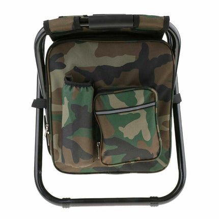 Portable Outdoor Folding Chair Oxford Small Stool for Fishing Camping Hiking - Blue.