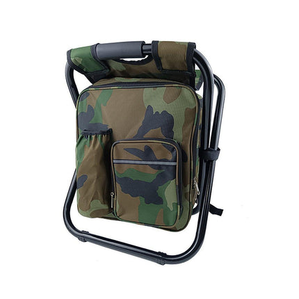 Portable Outdoor Folding Chair Oxford Small Stool for Fishing Camping Hiking - Blue.