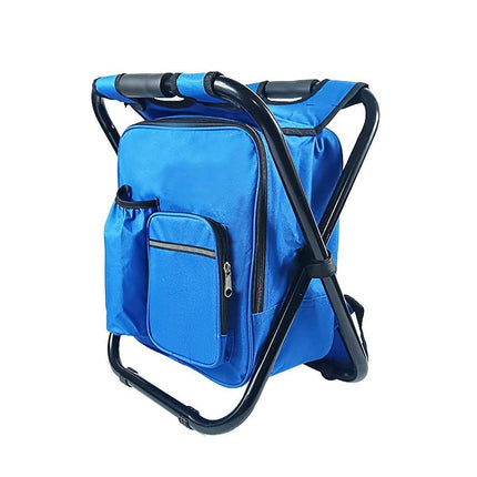 Portable Outdoor Folding Chair Oxford Small Stool for Fishing Camping Hiking - Blue.