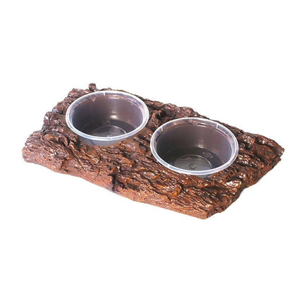 Resin Landscaping Reptiles Bowl Feeder Feeding Water Terrarium Bowls Geckos Dish - Single.