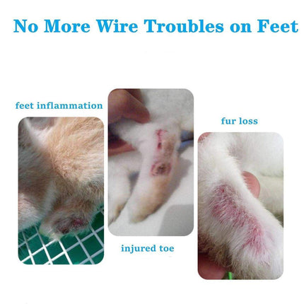 2pcs Rabbit Foot Mat Large Plastic Cage Mat for Guinea Pig Pet Cage Accessories - Pink.