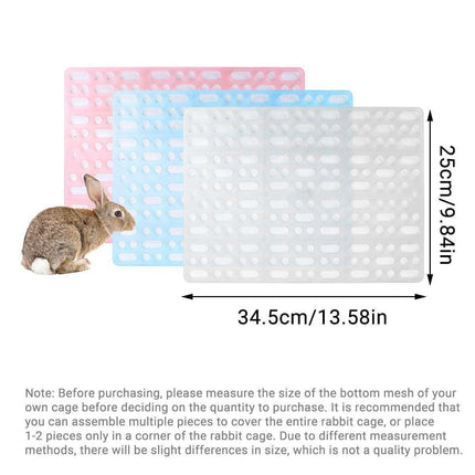 2pcs Rabbit Foot Mat Large Plastic Cage Mat for Guinea Pig Pet Cage Accessories - White.