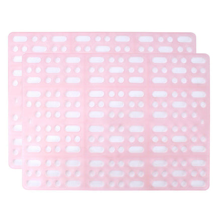 2pcs Rabbit Foot Mat Large Plastic Cage Mat for Guinea Pig Pet Cage Accessories - White.