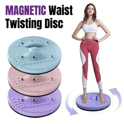 Waist Twisting Disc Abdominal Exercise Board for Home Gym and Yoga Fitness Training - Pink.