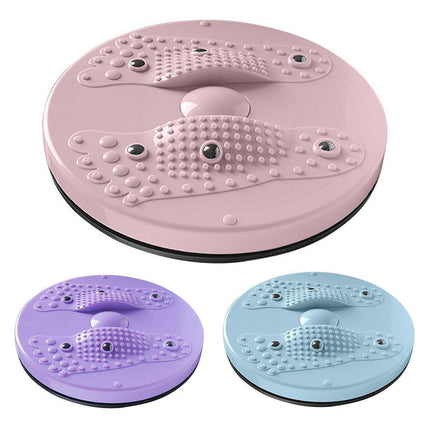 Waist Twisting Disc Abdominal Exercise Board for Home Gym and Yoga Fitness Training - Pink.