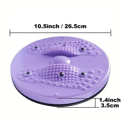 Waist Twisting Disc Abdominal Exercise Board for Home Gym and Yoga Fitness Training - Pink.