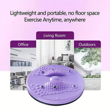 Waist Twisting Disc Abdominal Exercise Board for Home Gym and Yoga Fitness Training - Pink.