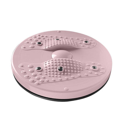 Waist Twisting Disc Abdominal Exercise Board for Home Gym and Yoga Fitness Training - Pink.