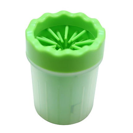 Dog Paw Cleaner Pet cat Foot Washer Cup Feet Clean Brush Cleaning Paws Wash Tool - Blue.