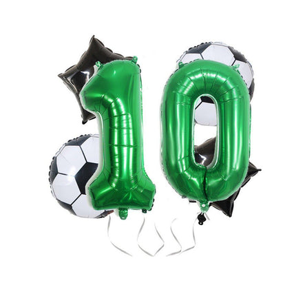 32 Inch Green Soccer Balloons 5 Pieces Set World Cup Birthday Party Decoration - 4.