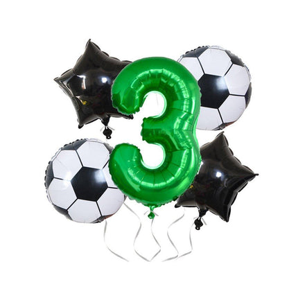 32 Inch Green Soccer Balloons 5 Pieces Set World Cup Birthday Party Decoration - 9.