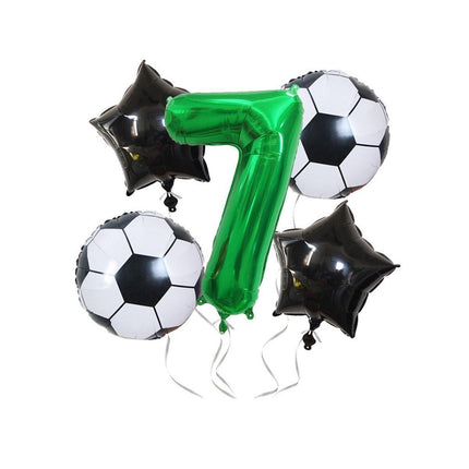 32 Inch Green Soccer Balloons 5 Pieces Set World Cup Birthday Party Decoration - 9.