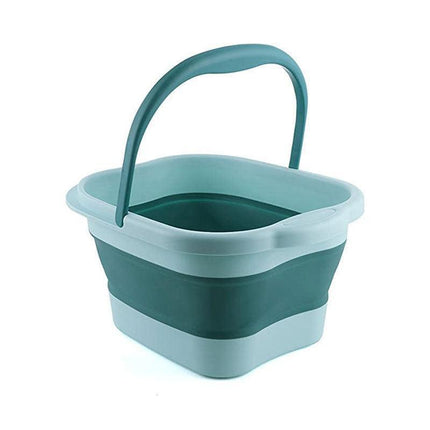 Folding Foot Spa Pedicure Bath Massage Tub Bucket Feet Basin Therapy Luxury - Green.