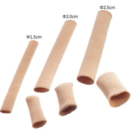 5Pcs Silicone Tube Toe Gel Protector Corn Relief Foot Pain Soft Cushion Pad Cap.