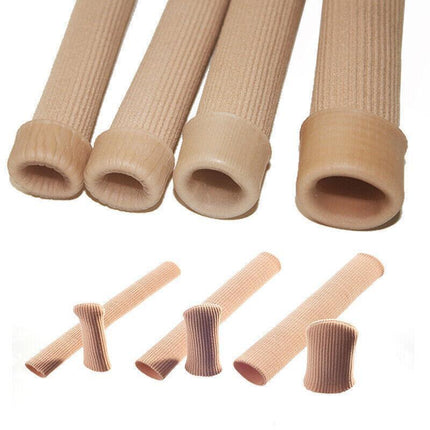 5Pcs Silicone Tube Toe Gel Protector Corn Relief Foot Pain Soft Cushion Pad Cap.