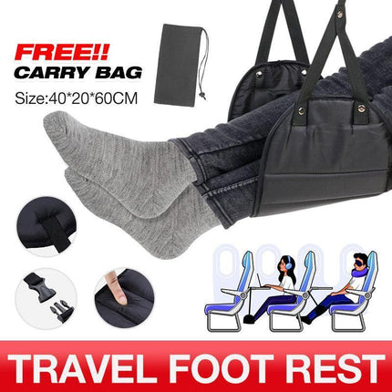 Travel Foot Rest Footrest Leg Pillow Airplane Flight Foam Cushion Sling Hammock.