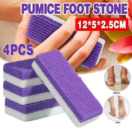 4X Pumice Foot Stone File Exfoliate Rasp Dead Skin Scrub Pedicure Remove Sands.