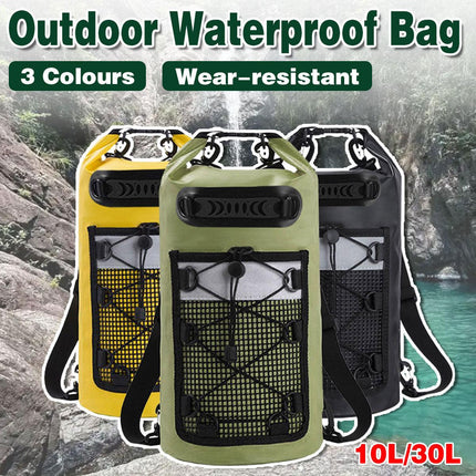 Outdoor Waterproof Dry Bag Roll Top Sack Rafting Swimming Hiking Travel Gear - Green - 30L.